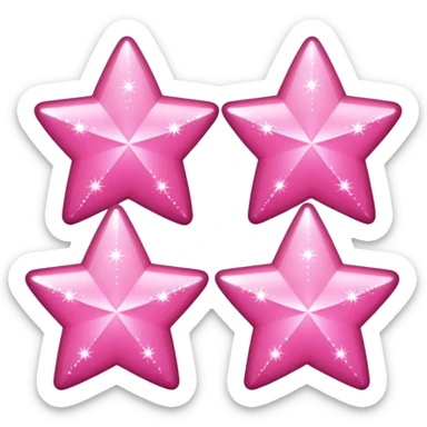 pink small three stars sparkling ✨ sticker