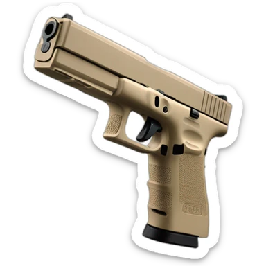 beige glock 17 sticker