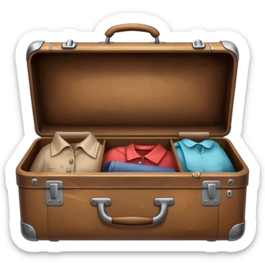 Suitcase with a human parts inside  sticker