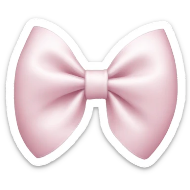 White bow wearing light pink bow sticker