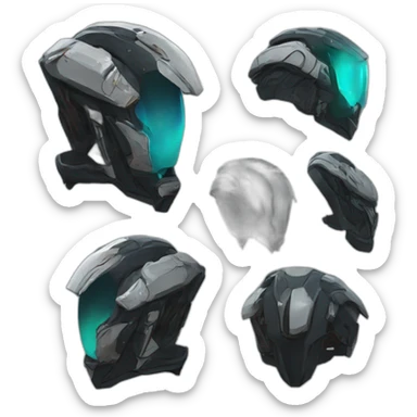 futuristic Galactic Vanguard Jacket armored no helm sticker