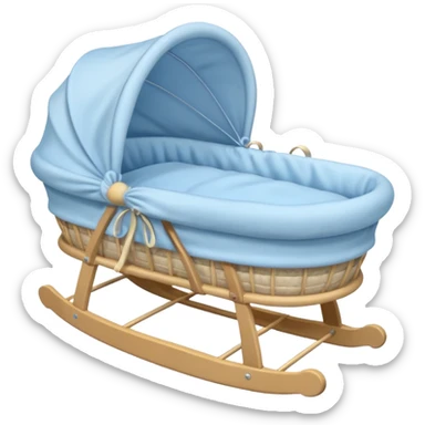 blue baby bassinet sticker
