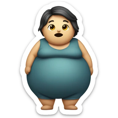 lucka with big fat belly sticker