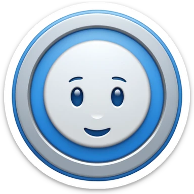 Un check blanco con el fondo azul y dentro de un circulo sticker