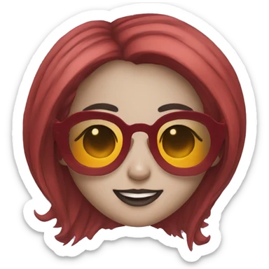 Demon girl with sunglasses  sticker