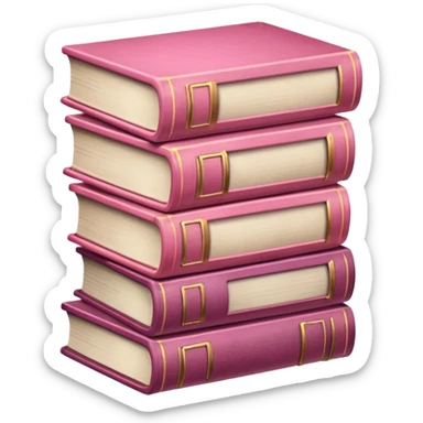 Libros en tonos rosas sticker
