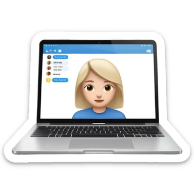 meeting call laptop sticker