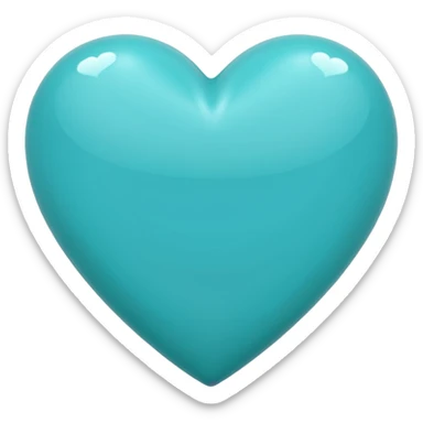 turquoise heart sticker
