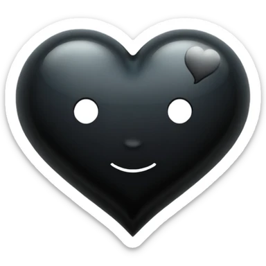 Please make the thought bubble 💭 bigger than the black heart 🖤 inside it.” sticker