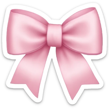 light pink ribbon bow sticker
