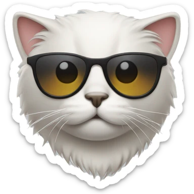 Cat with sunglasses sticker