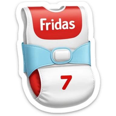 a simple drugstore sign for diapers, with the word "fraldas"simple red and white supermarket sign, with the word "fraldas" sticker
