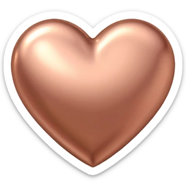 Rose gold heart sticker
