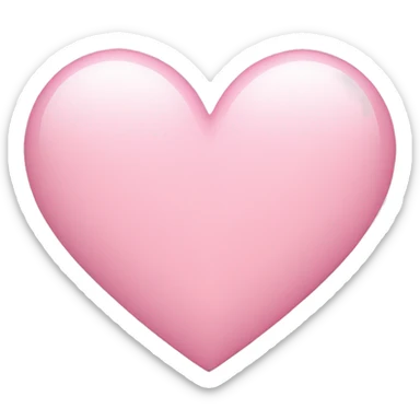 Light pink heart sticker