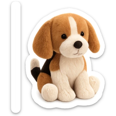 cute beagle puppy jellycat plushie sticker