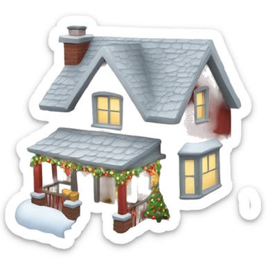 Christmas house sticker