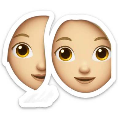 2 white girls with long hair hugging each other  sticker