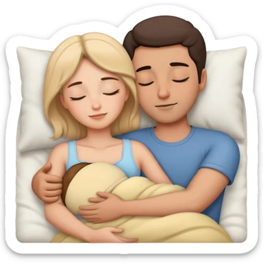 Sleeping romance couple sticker