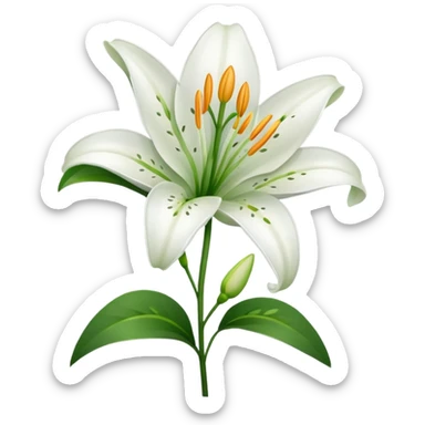 Lilies flower sticker