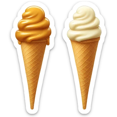 Swirl Ice cream Caramel sticker
