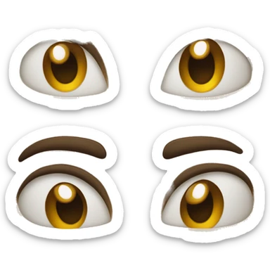 eyes wide open with tongue out sticker