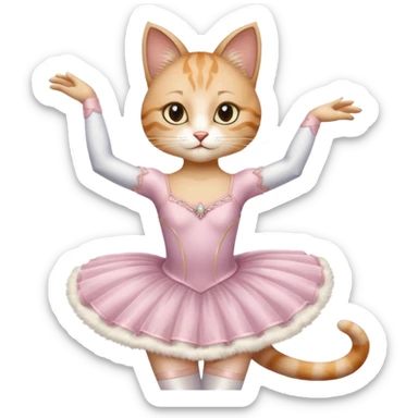 گربه با لباس باله sticker