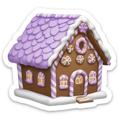 Lilac gingerbread house sticker