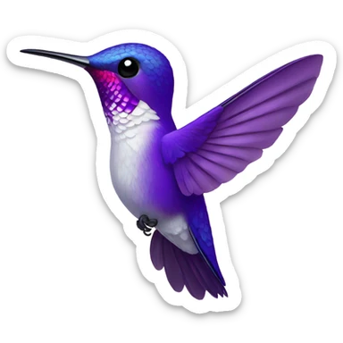 Violet hummingbird sticker