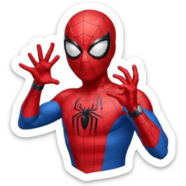 Spiderman shooting web from his wrist  sticker