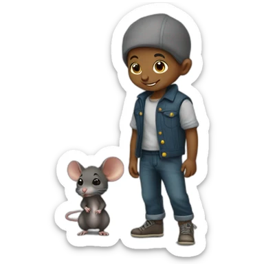 Nappi little rat boy sticker