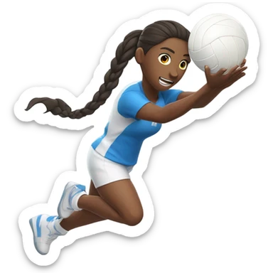 Volleyball player sticker