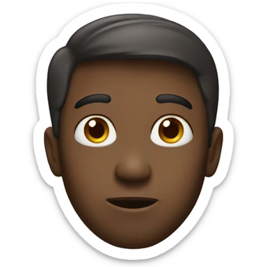 Curious face sticker