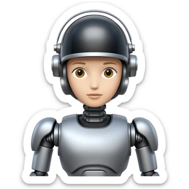 make it more robotic sticker