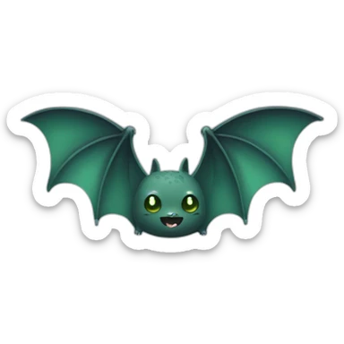 Bat with grey green spot pattern  sticker