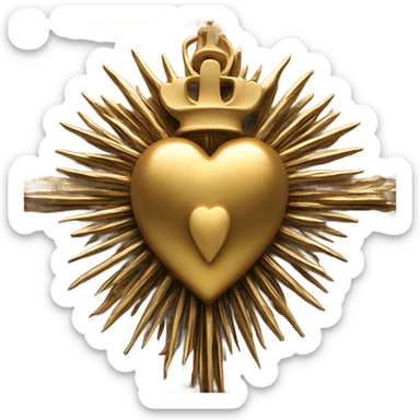 gold sacred heart sticker