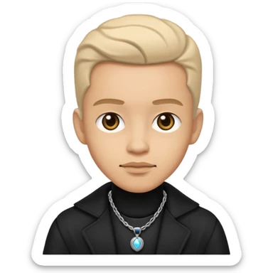 time traveler in black clothes sticker