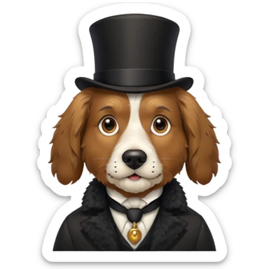 dog gentleman sticker