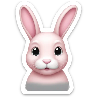 Light pink bunny sticker