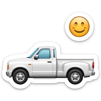 WHITE PICKUPTRUCK SIDE VIEW sticker