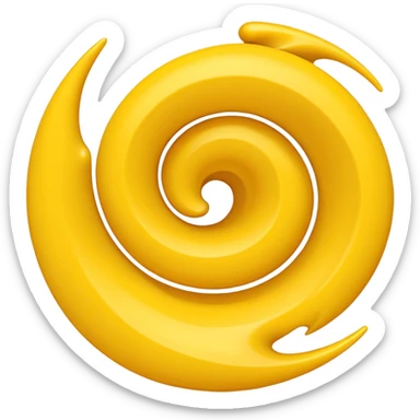 Yellow swirl sticker