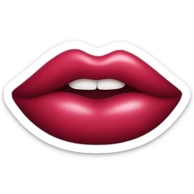 big glossy lips sticker