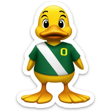 Oregon duck mascot sticker