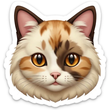 Color point cat brown and black sticker