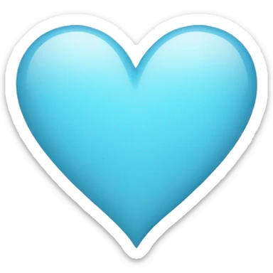 light blue heart sticker