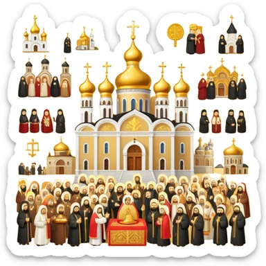 Russian orthodox church celebration sticker