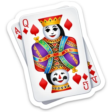 Canasta card game with wild cards and jokers sticker