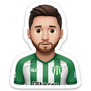 Messi con la camisa de atlético nacional sticker