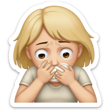 Emoji d’un gros qui essaye de vomir sticker