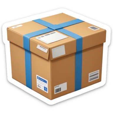 parcel box in postal service  sticker