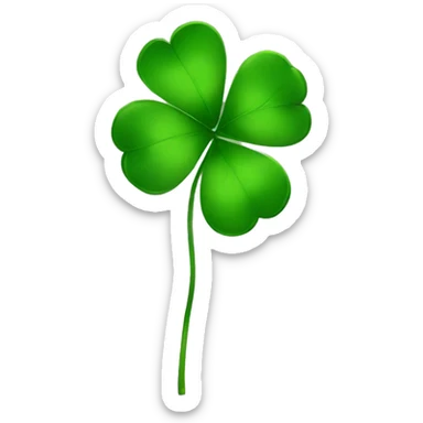 black four leaf clover sticker